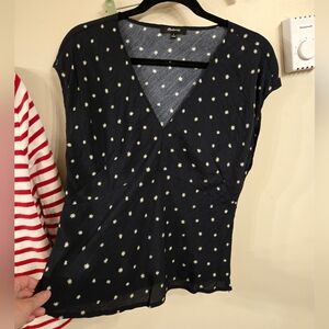 Madewell Cap sleeved flowered blouse